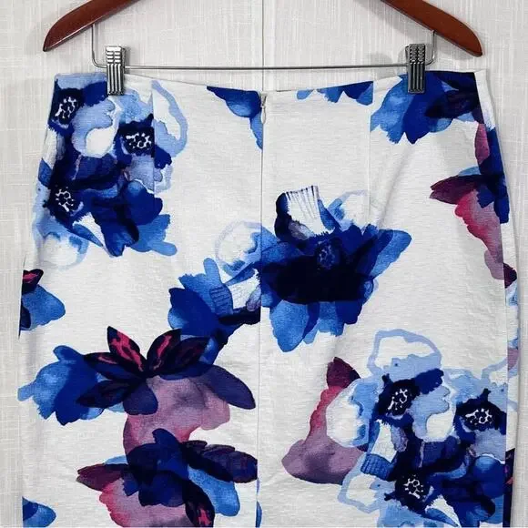 Banana Republic‎ Celia Watercolor Floral Pencil Skirt Size 12 - Picture 10 of 13